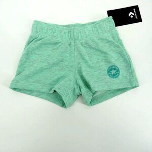 Converse Girls Ocean Mint Heather Shorts Size 4 Elastic Waist NWT $20